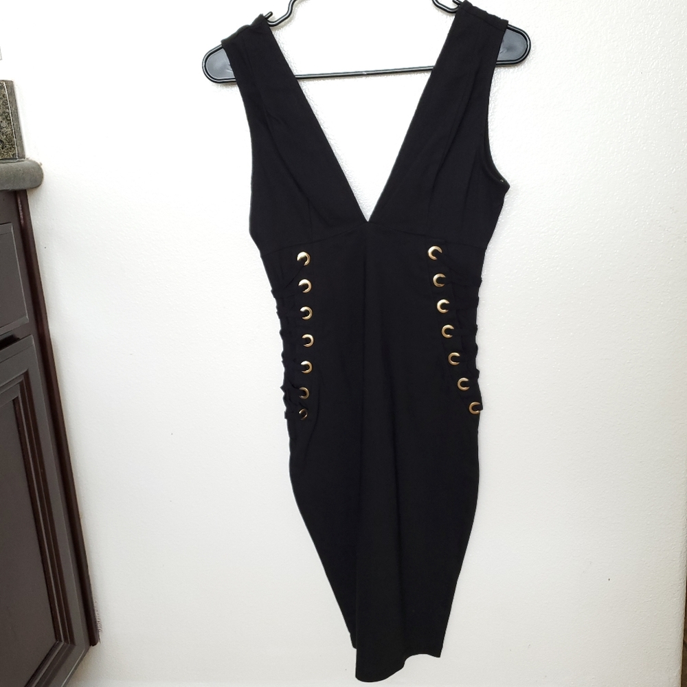 Eyelet black dress